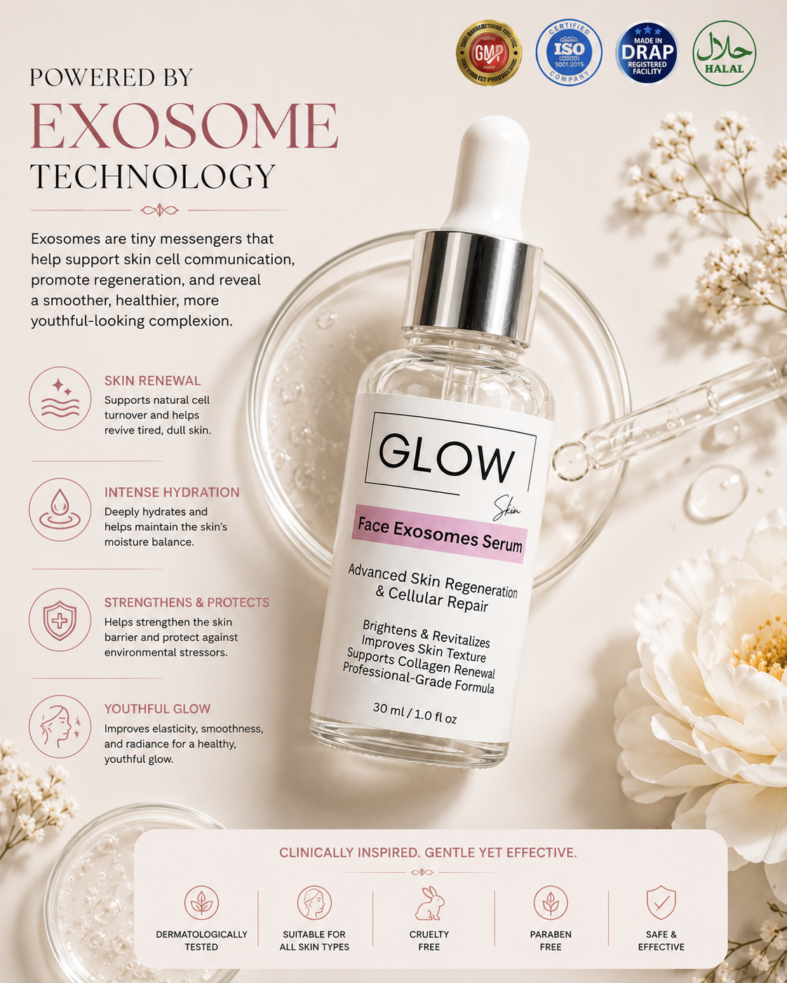 Exosome Face Serum – For Hydrated, Repaired & Glowing Skin